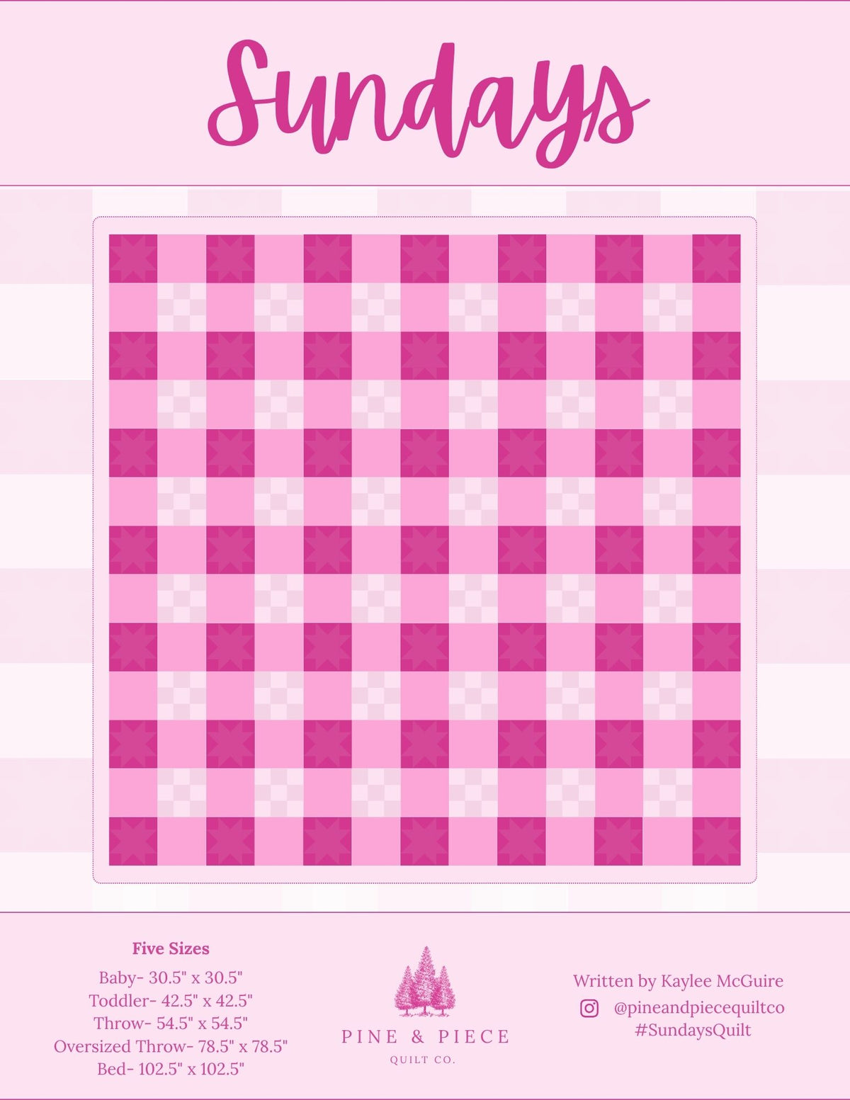 Sundays | Digital PDF Quilt Pattern